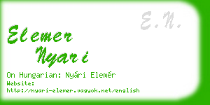 elemer nyari business card