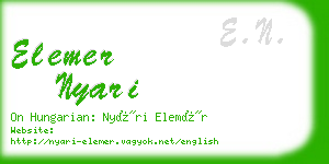 elemer nyari business card